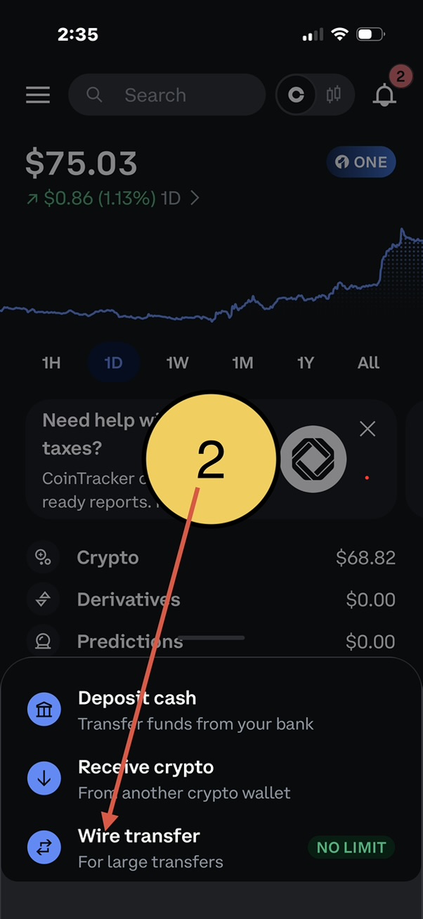 Step 2: Wire Transfer